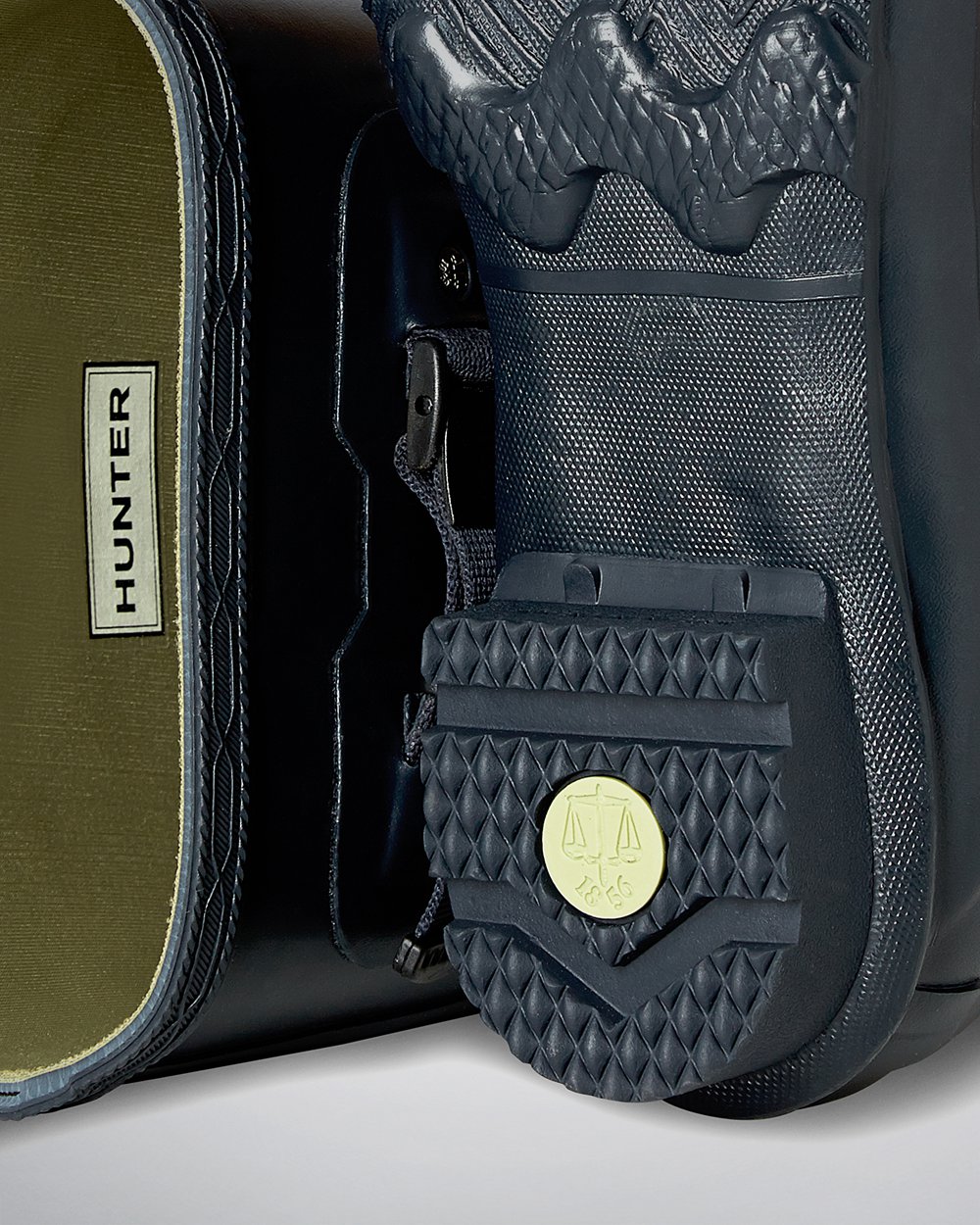 Hunter Uzun Yağmur Çizmeleri Erkek Lacivert - Norris Field - Türkiye KC8540321